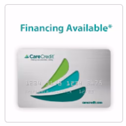CareCredit financing available - flexible payment options