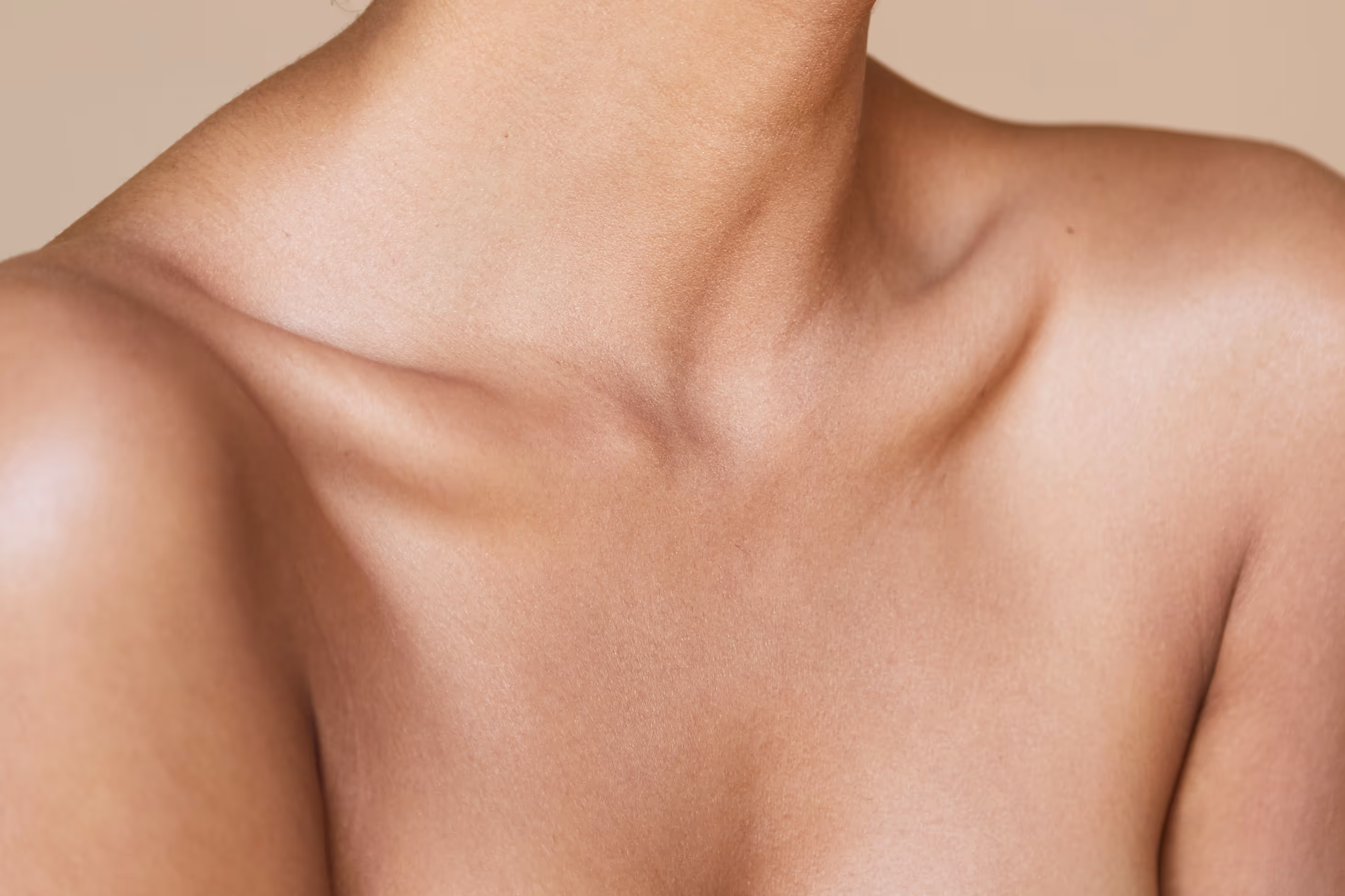 Torso with vibrant, youthful skin and smooth texture